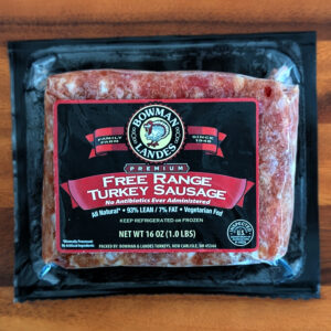 Free Range Ground Turkey Sausage (1# pack)