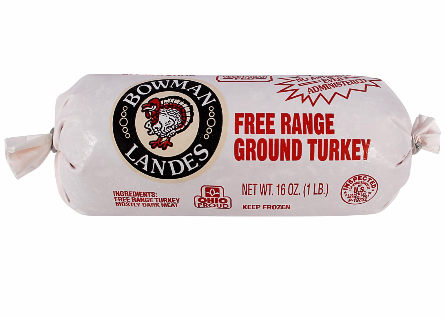 Free Range Ground Turkey (1 tube) Bowman And Landes Turkeys