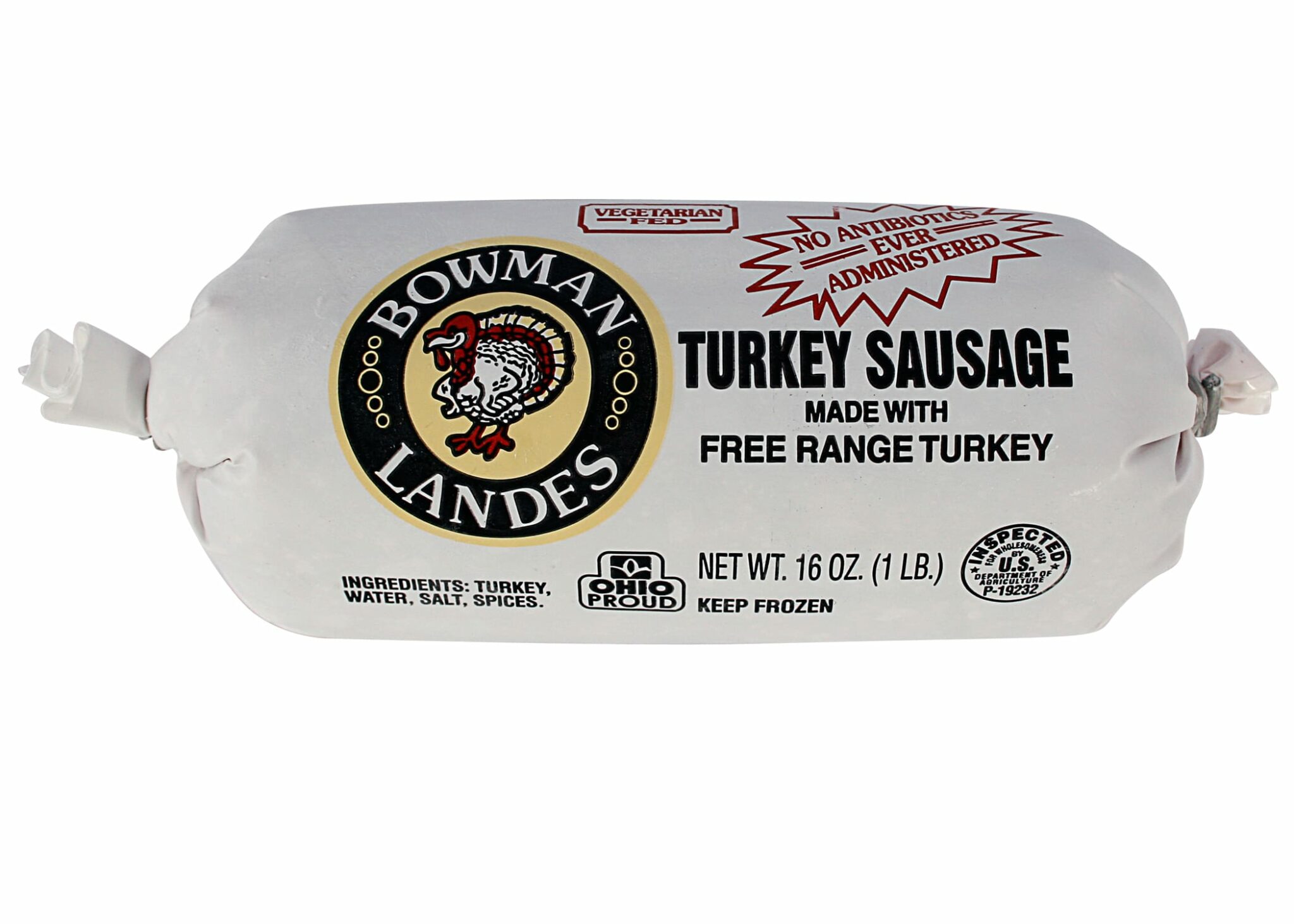 Free Range Ground Turkey Sausage (1 tube) Bowman And Landes Turkeys
