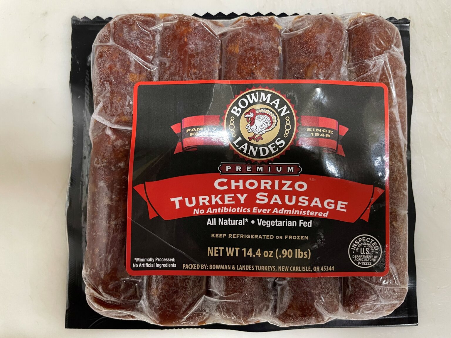 Chorizo Turkey Sausage Bowman And Landes Turkeys